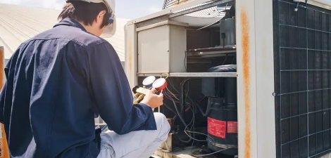 Professional HVAC Service Visit